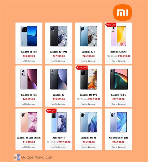 xiaomi price list philippines